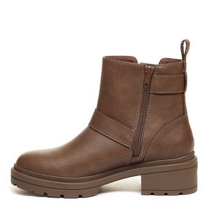 Rocket Dog Brown Chunky Ankle Boot Ladies size 9.5 - Gently Loved (pb)